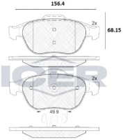 Комплект тормозных колодок ICER 181861 фото №2 — интернет-магазин Desire.md