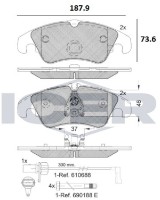 Комплект тормозных колодок ICER 181862-202 фото №2 — интернет-магазин Desire.md