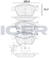 Комплект тормозных колодок ICER 181864 фото №2 — интернет-магазин Desire.md