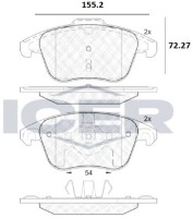 Комплект тормозных колодок ICER 181866-200 фото №2 — интернет-магазин Desire.md