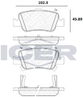Комплект тормозных колодок ICER 181870 фото №2 — интернет-магазин Desire.md