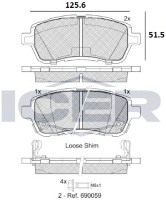 Комплект тормозных колодок ICER 181881 фото №2 — интернет-магазин Desire.md