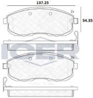 Комплект тормозных колодок ICER 181882 фото №2 — интернет-магазин Desire.md
