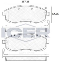 Комплект тормозных колодок ICER 181882-200 фото №2 — интернет-магазин Desire.md