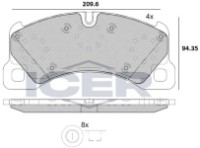 Комплект тормозных колодок ICER 181921 фото №2 — интернет-магазин Desire.md