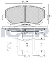 Комплект тормозных колодок ICER 182055 фото №2 — интернет-магазин Desire.md
