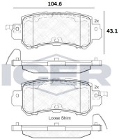 Комплект тормозных колодок ICER 182056 фото №2 — интернет-магазин Desire.md