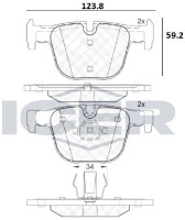 Комплект тормозных колодок ICER 182064 фото №2 — интернет-магазин Desire.md