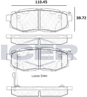 Комплект тормозных колодок ICER 182088 фото №2 — интернет-магазин Desire.md