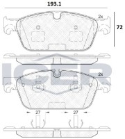 Комплект тормозных колодок ICER 182104 фото №2 — интернет-магазин Desire.md