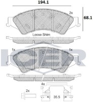Комплект тормозных колодок ICER 182109 фото №2 — интернет-магазин Desire.md