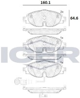 Комплект тормозных колодок ICER 182111 фото №2 — интернет-магазин Desire.md