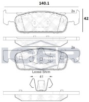 Комплект тормозных колодок ICER 182115 фото №2 — интернет-магазин Desire.md