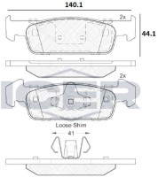 Комплект тормозных колодок ICER 182115-202 фото №2 — интернет-магазин Desire.md