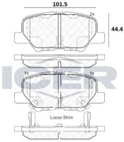 Комплект тормозных колодок ICER 182118 фото №2 — интернет-магазин Desire.md