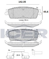 Set placute frână ICER 182139 imaginea #2 — magazin online Desire.md