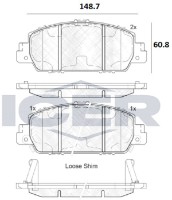 Комплект тормозных колодок ICER 182153 фото №2 — интернет-магазин Desire.md