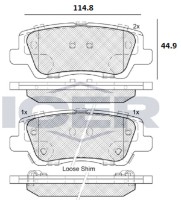Комплект тормозных колодок ICER 182157 фото №2 — интернет-магазин Desire.md