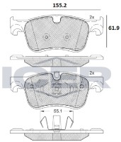 Комплект тормозных колодок ICER 182158 фото №2 — интернет-магазин Desire.md