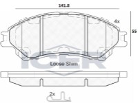 Комплект тормозных колодок ICER 182175 фото №2 — интернет-магазин Desire.md