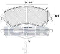 Комплект тормозных колодок ICER 182181 фото №2 — интернет-магазин Desire.md