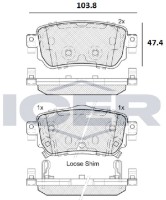Комплект тормозных колодок ICER 182188 фото №2 — интернет-магазин Desire.md