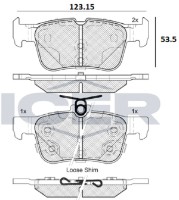 Комплект тормозных колодок ICER 182198-203 фото №2 — интернет-магазин Desire.md