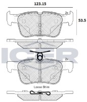Комплект тормозных колодок ICER 182198 фото №2 — интернет-магазин Desire.md
