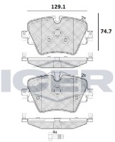 Комплект тормозных колодок ICER 182216 фото №2 — интернет-магазин Desire.md