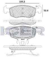 Комплект тормозных колодок ICER 182223 фото №2 — интернет-магазин Desire.md
