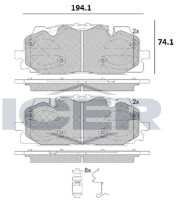 Комплект тормозных колодок ICER 182254 фото №2 — интернет-магазин Desire.md