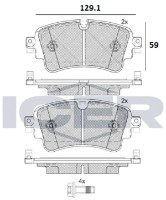 Комплект тормозных колодок ICER 182256 фото №2 — интернет-магазин Desire.md