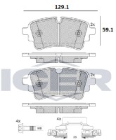 Set placute frână ICER 182256-203 imaginea #2 — magazin online Desire.md