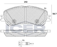 Комплект тормозных колодок ICER 182259 фото №2 — интернет-магазин Desire.md