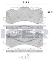 Set placute frână ICER 182281 imaginea #2 — magazin online Desire.md
