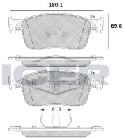Set placute frână ICER 182297 imaginea #2 — magazin online Desire.md
