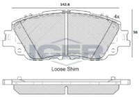 Комплект тормозных колодок ICER 182307 фото №2 — интернет-магазин Desire.md
