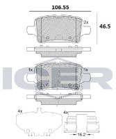 Комплект тормозных колодок ICER 182326 фото №2 — интернет-магазин Desire.md