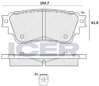 Комплект тормозных колодок ICER 182357 фото №2 — интернет-магазин Desire.md