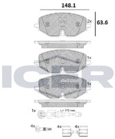 Set placute frână ICER 182369 imaginea #2 — magazin online Desire.md