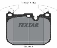 Комплект тормозных колодок TEXTAR 2502801 фото №2 — интернет-магазин Desire.md