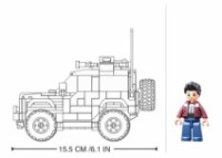 Set de construcție Sluban Model Bricks: American Jeep Bronx (B1013) imaginea #4 — magazin online Desire.md