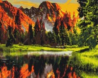 Картина по номерам Brushme Закат в горной долине (BS3348)