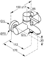 Baterie pentru cadă Kludi Bozz (386910576) imaginea #2 — magazin online Desire.md