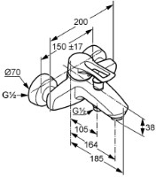 Baterie pentru cadă Kludi Mx (334450562) imaginea #2 — magazin online Desire.md