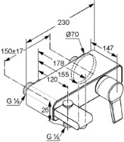 Baterie pentru cadă Kludi O-Cean (387700575) imaginea #2 — magazin online Desire.md