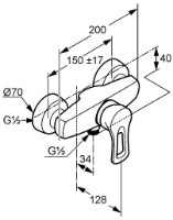 Смеситель для душа Kludi Mx (337100562) фото №2 — интернет-магазин Desire.md