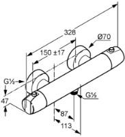 Baterie de duș Kludi Mx (354300538) imaginea #2 — magazin online Desire.md