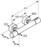 Смеситель для душа Kludi Zenta (351000538) фото №2 — интернет-магазин Desire.md
