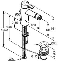 Baterie pentru bideu Kludi Amphora (542160575) imaginea #2 — magazin online Desire.md